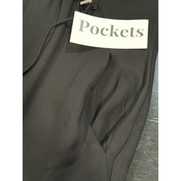 WHISTLES Frances Gathered Drawstring Short Sleeve Black Dress Womens Size 2 - Picture 6 of 13